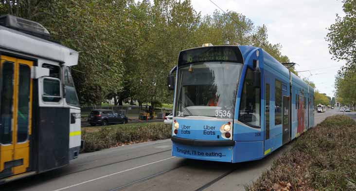 Yarra Trams Siemens Combino 3536 Uber Eats